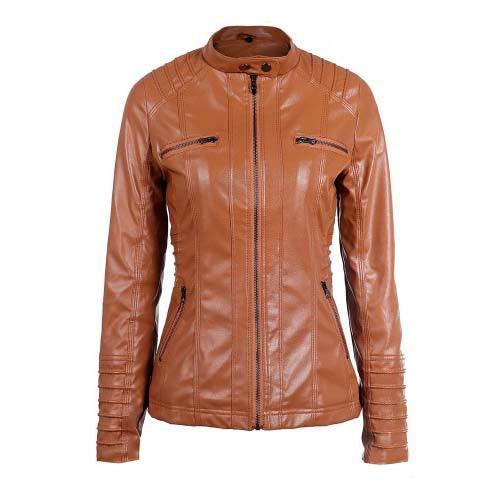 Detachable Hooded Leather Jacket - SHExFAB