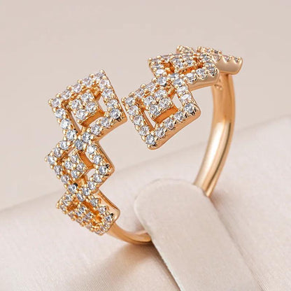 Diamond Shape Cubic Zirconia Fashion Ring - SHExFAB