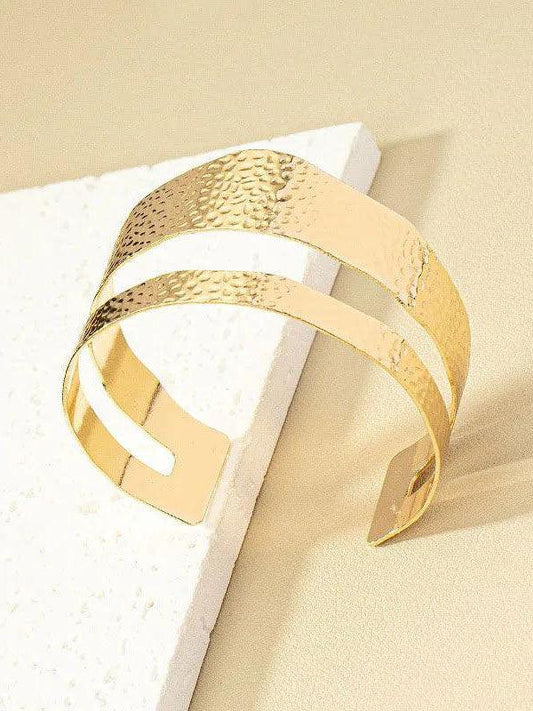 Double Wide & Thin Fashion Cuff Bangle - SHExFAB