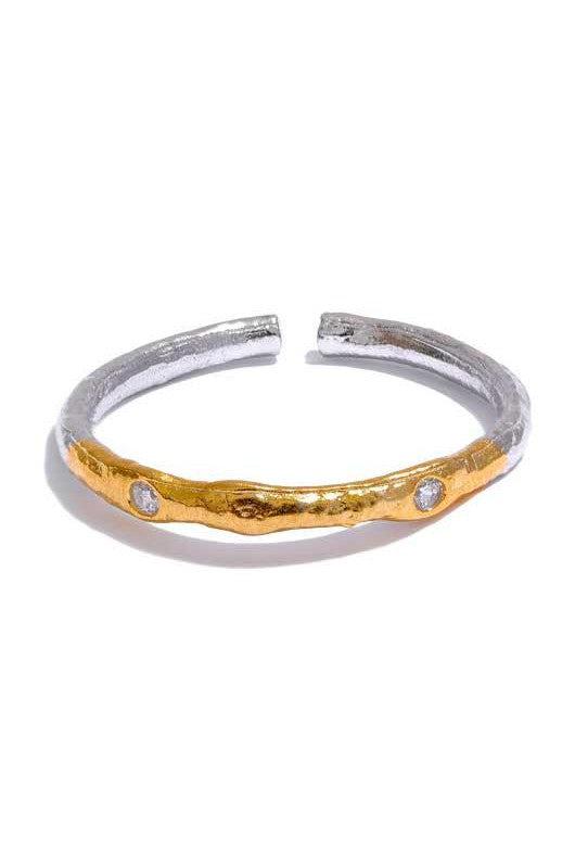 Dual Color CZ Adjustable Bangle - SHExFAB