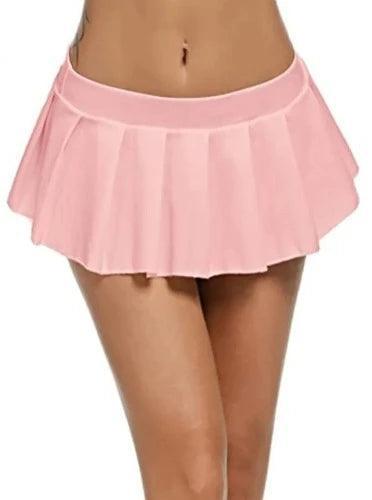 Elastic Waist Booty Mini Pleated Skirt - SHExFAB