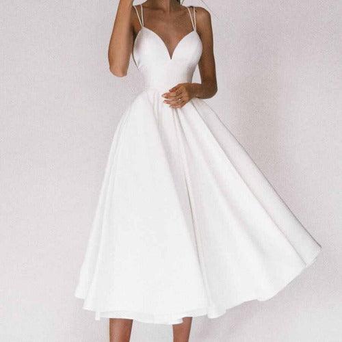 Elegant Ball Gown Midi Dress - SHExFAB