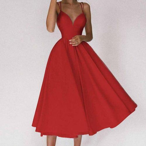 Elegant Ball Gown Midi Dress - SHExFAB