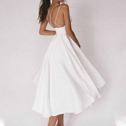 Elegant Ball Gown Midi Dress - SHExFAB