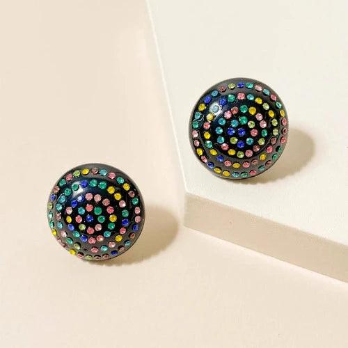 Fashion Crystal Round Stud Earrings - SHExFAB