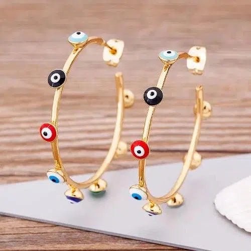 Fashion Eye Hoop Earrings - SHExFAB