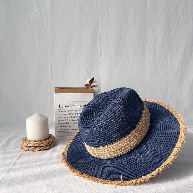 Fashion Straw Beach Fedora Hat - SHExFAB