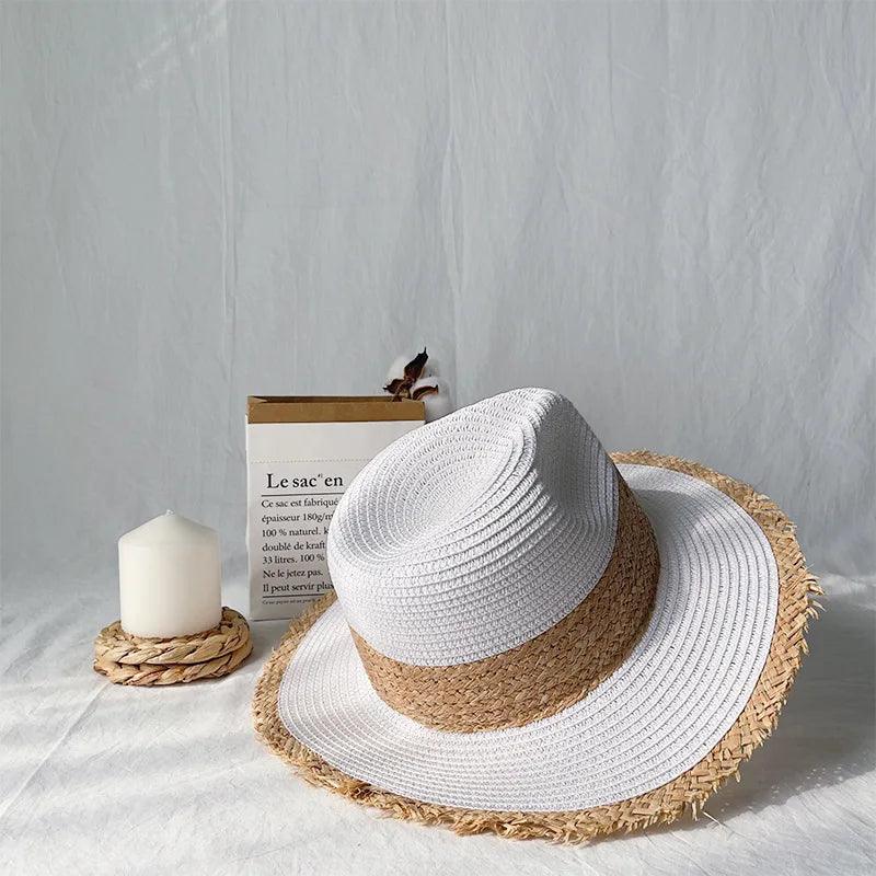 Fashion Straw Beach Fedora Hat - SHExFAB