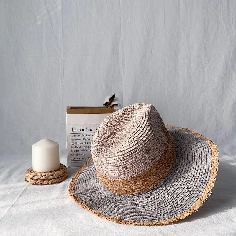 Fashion Straw Beach Fedora Hat - SHExFAB