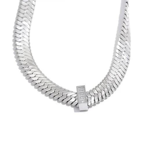 Fashion Wide Snake Chain Necklace - SHExFAB