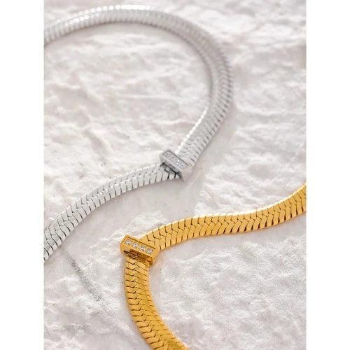 Fashion Wide Snake Chain Necklace - SHExFAB