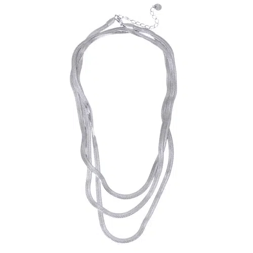 Flat Snake Long Chain Layered Necklace - SHExFAB