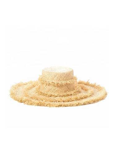 Flat Top Tassel Wide Brim Raffia Straw Hat - SHExFAB