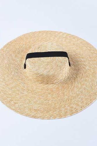 Flat Top Wide Brim Beach Hat - SHExFAB