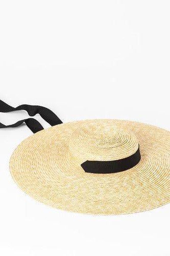 Flat Top Wide Brim Beach Hat - SHExFAB