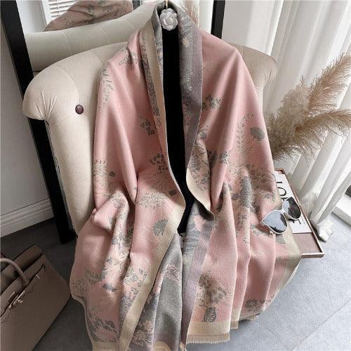 Floral Double - Sided Large Scarf - SHExFAB