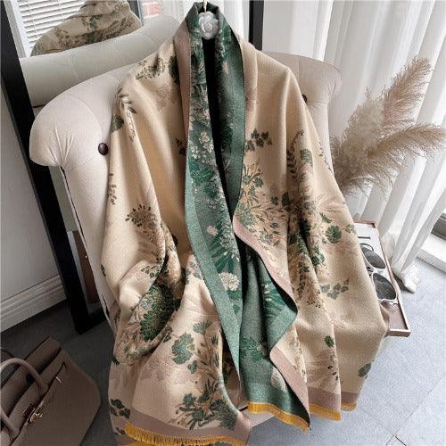 Floral Double - Sided Large Scarf - SHExFAB