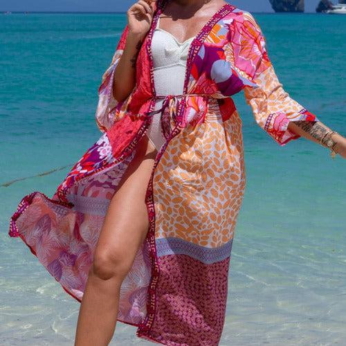 Floral Pink Cover - Up Robe - SHExFAB