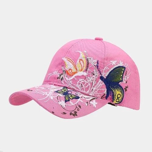 Flower Butterfly Embroidered Hat - SHExFAB