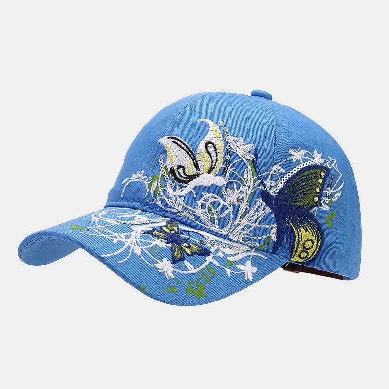 Flower Butterfly Embroidered Hat - SHExFAB