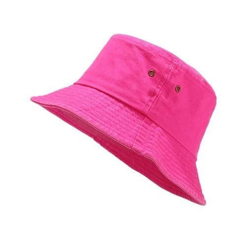 Fluorescent Color Denim Bucket Hat - SHExFAB