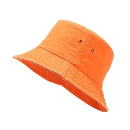 Fluorescent Color Denim Bucket Hat - SHExFAB