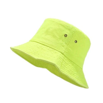 Fluorescent Color Denim Bucket Hat - SHExFAB