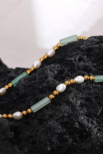 Green Aventurine Stone Necklace - SHExFAB