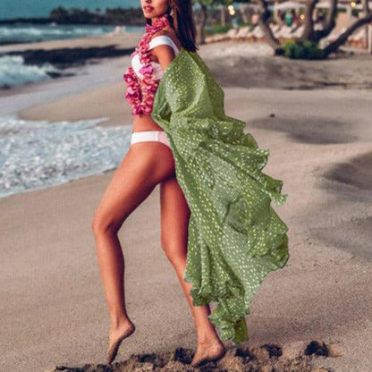 Green Bikini Cover Up Dress - SHExFAB