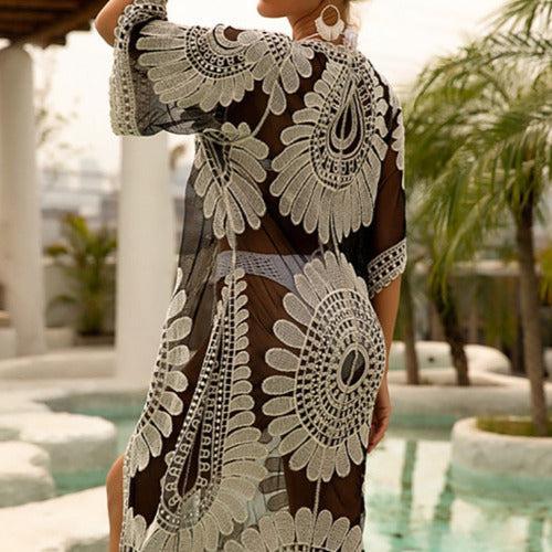 Half Sleeve Cover Up Beach Robe - SHExFAB