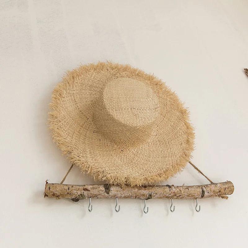 Handmade Flat Top Wide Brim Straw Hat - SHExFAB