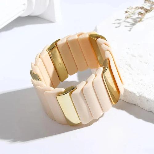 High Quality Acrylic Elastic Wide Fashion Bracelet - SHExFAB