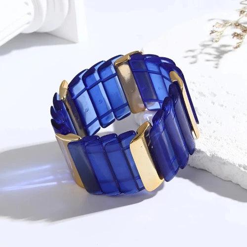 High Quality Acrylic Elastic Wide Fashion Bracelet - SHExFAB