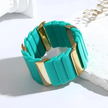 High Quality Acrylic Elastic Wide Fashion Bracelet - SHExFAB