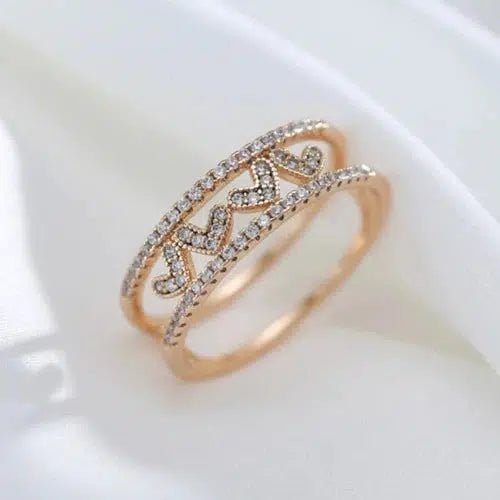 High - Quality Cubic Zirconia Heart Ring - SHExFAB