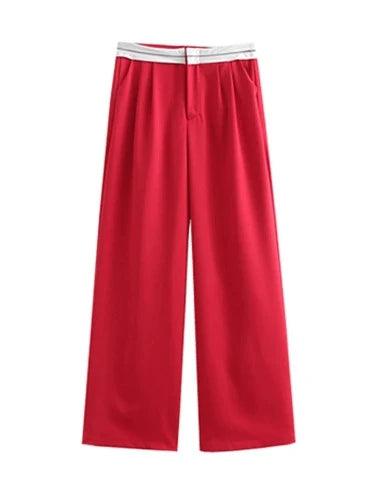 High Rise Wide Leg Formal Trousers - SHExFAB