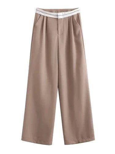 High Rise Wide Leg Formal Trousers - SHExFAB