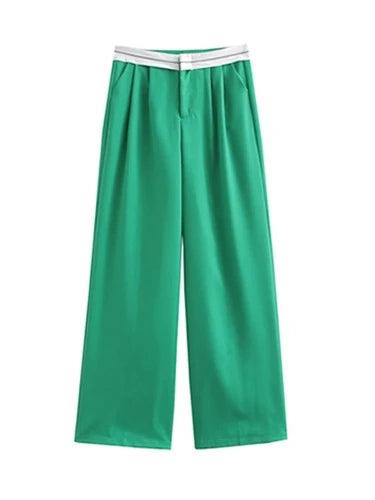 High Rise Wide Leg Formal Trousers - SHExFAB