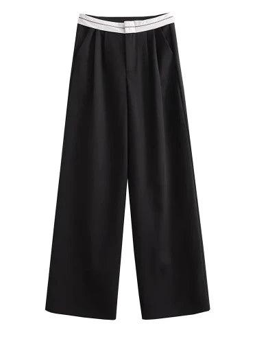 High Rise Wide Leg Formal Trousers - SHExFAB