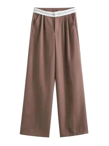 High Rise Wide Leg Formal Trousers - SHExFAB