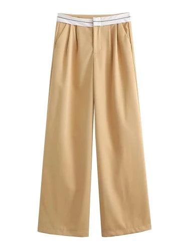 High Rise Wide Leg Formal Trousers - SHExFAB