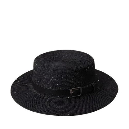 Leather Belt Breathable Summer Straw Hat - SHExFAB