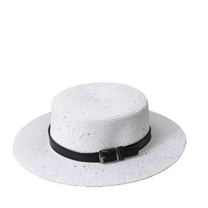 Leather Belt Breathable Summer Straw Hat - SHExFAB