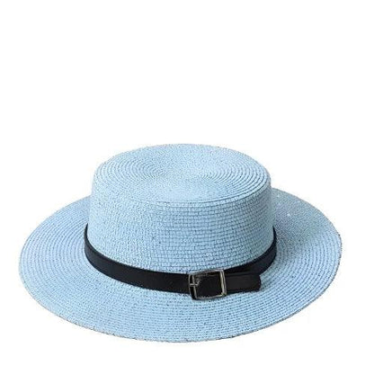 Leather Belt Breathable Summer Straw Hat - SHExFAB