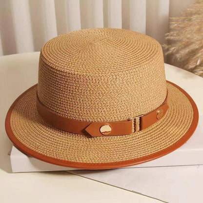 Leather Belt Flat Top Paper Holiday Hats - SHExFAB