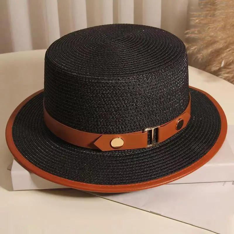 Leather Belt Flat Top Paper Holiday Hats - SHExFAB