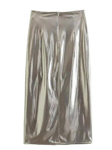 Metallic Cami Top with Midi Skirt - SHExFAB