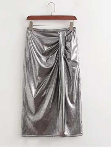 Metallic Cami Top with Midi Skirt - SHExFAB