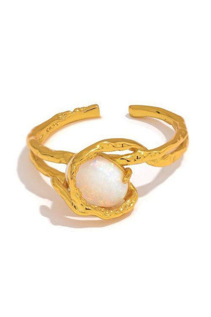 Natural Opal Stone Open Ring - SHExFAB