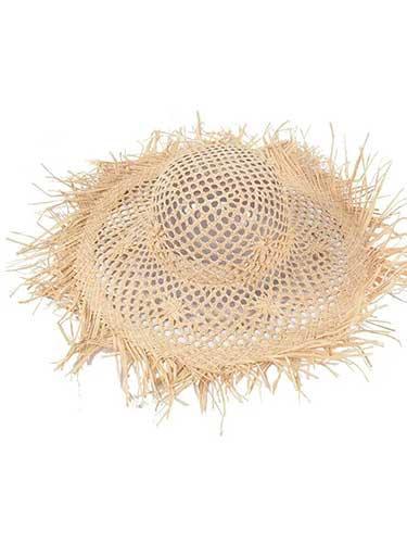 Natural Raffia Wide Brim Beach Sun Hat - SHExFAB